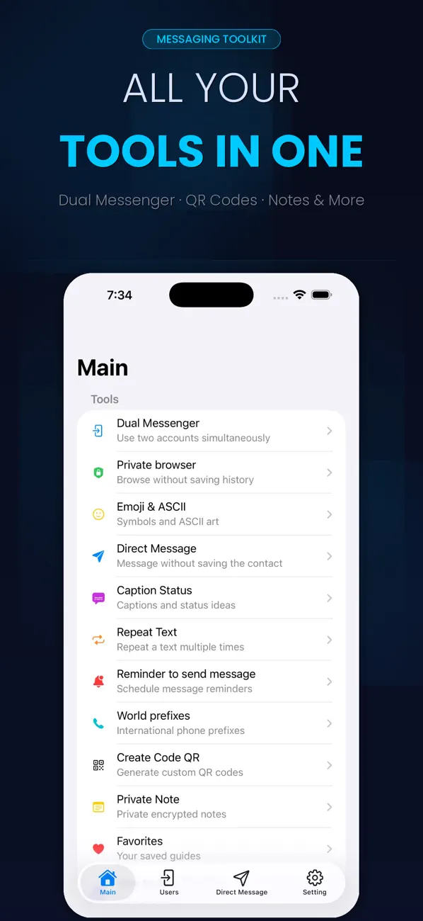 Screenshot #1 pour Dual Messenger: Web Clone