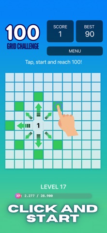 100 Grid Challenge screenshot