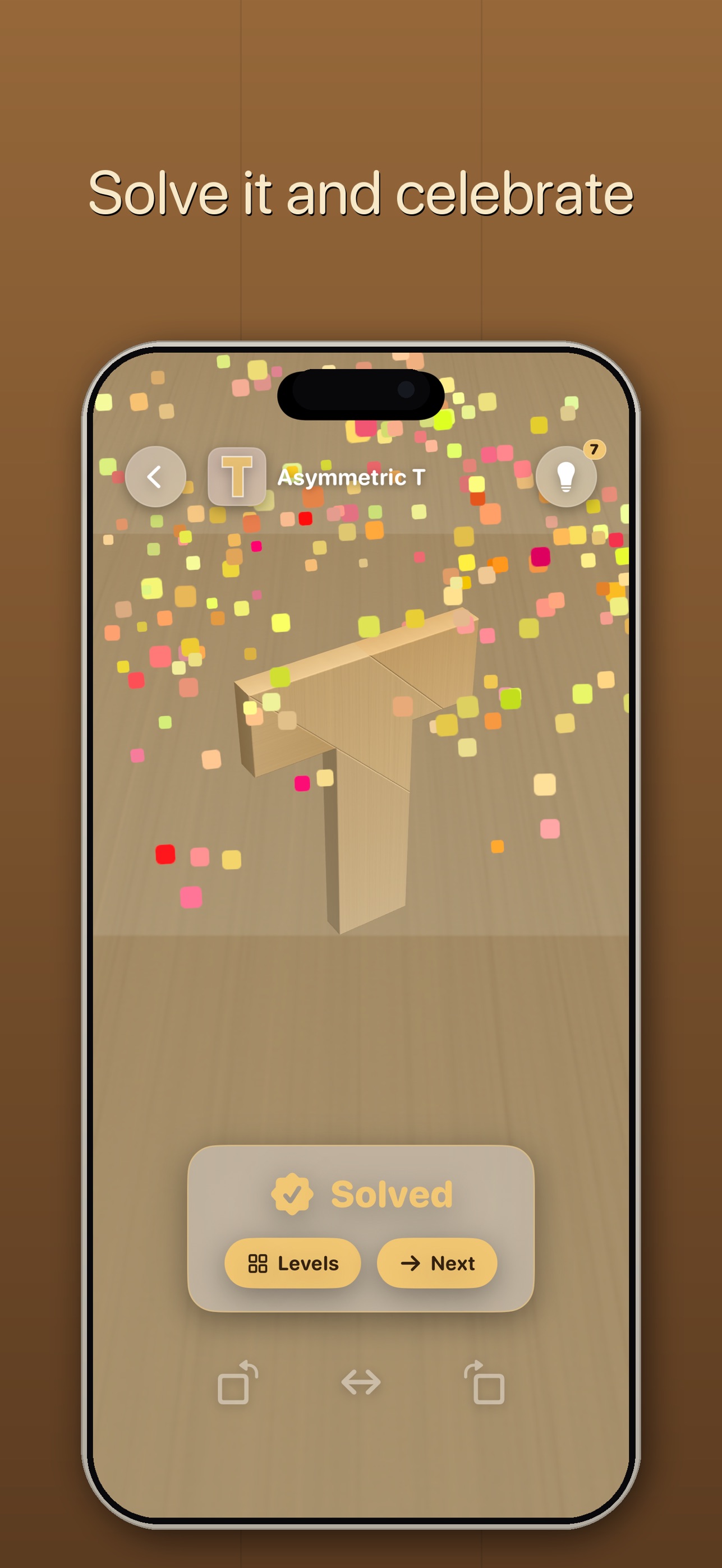 Screenshot 4 of FourFold: Wood T-Puzzle Block
