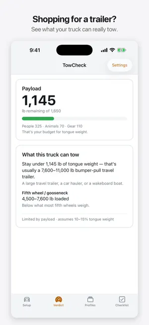 TowCheck: Towing Calculator screenshot 2
