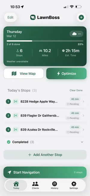 RutaVerde: Lawn Route Manager screenshot 1