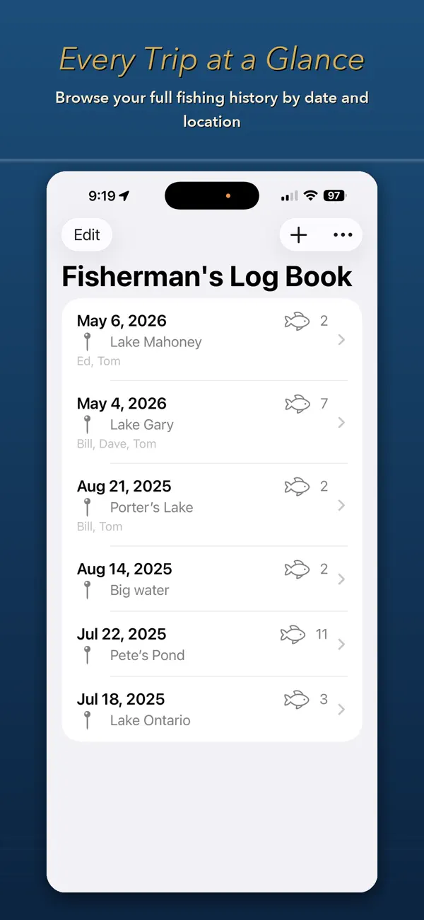 Screenshot #2 pour Fisherman's Log Book