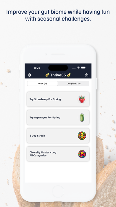 Thrive35: Gut Health Fiber Log Screenshot