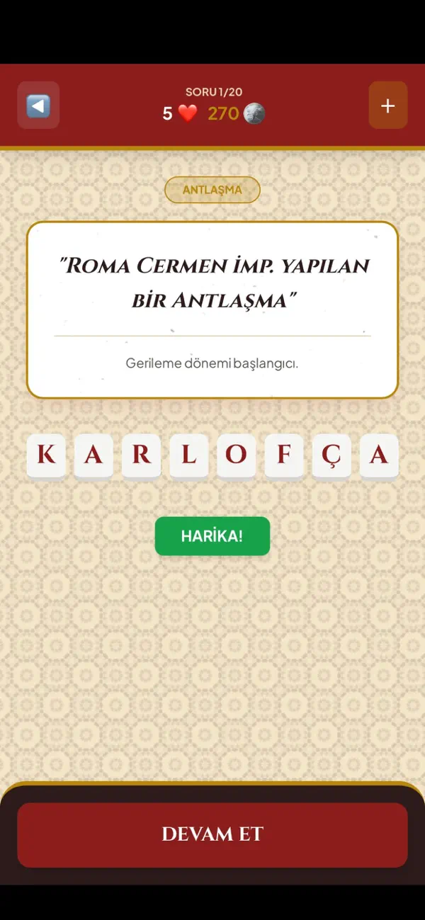 Screenshot #3 pour Osmanlı Eğitici Tarih Oyunu