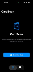 Scanner for Business Cards screenshot