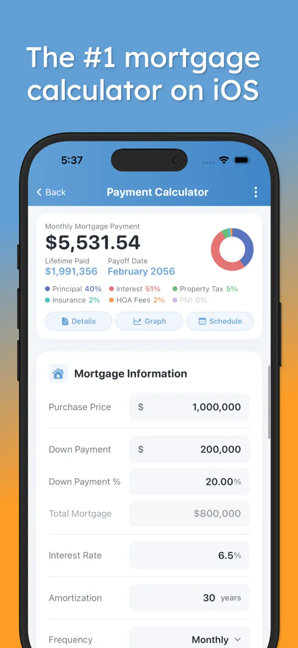 Screenshot #1 pour Mortgage Pal - Loan Calculator
