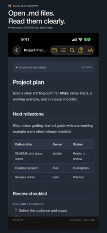 Rule Markdown screenshot 1