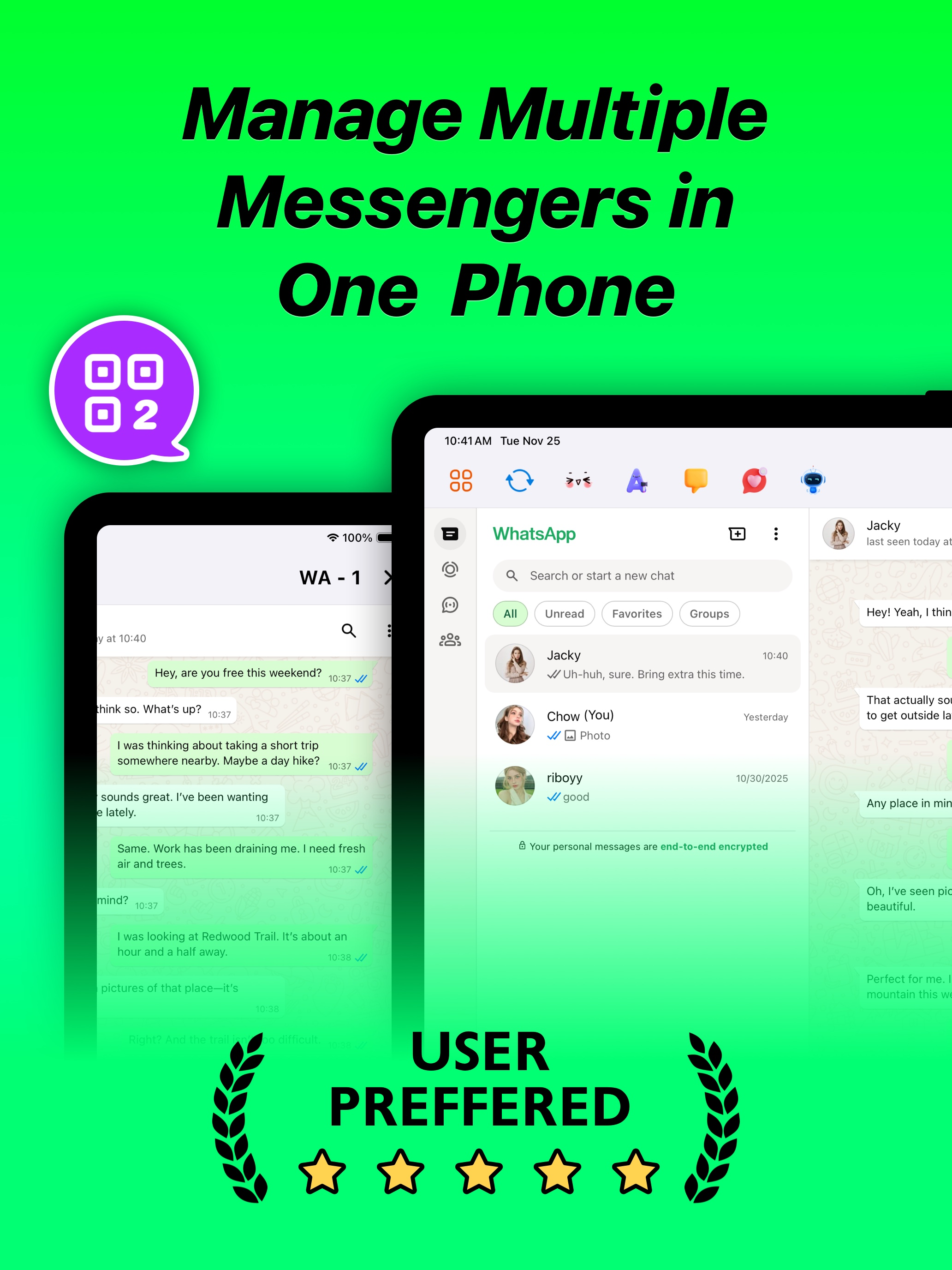 WA Web - Dual Messenger+