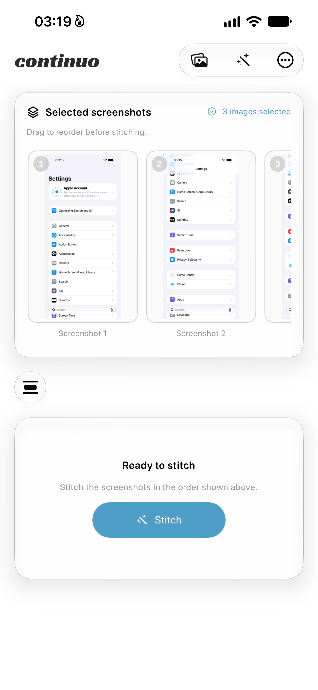 Screenshot 3 of Continuo : Screenshot Stitcher