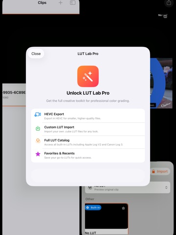 LogGate LUTLab iPad screenshot
