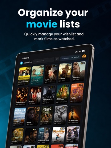 MoviePick - your film diary iPad screenshot