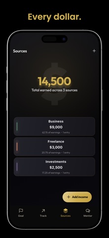 Million AI: $1M Income Tracker iPhone screenshot