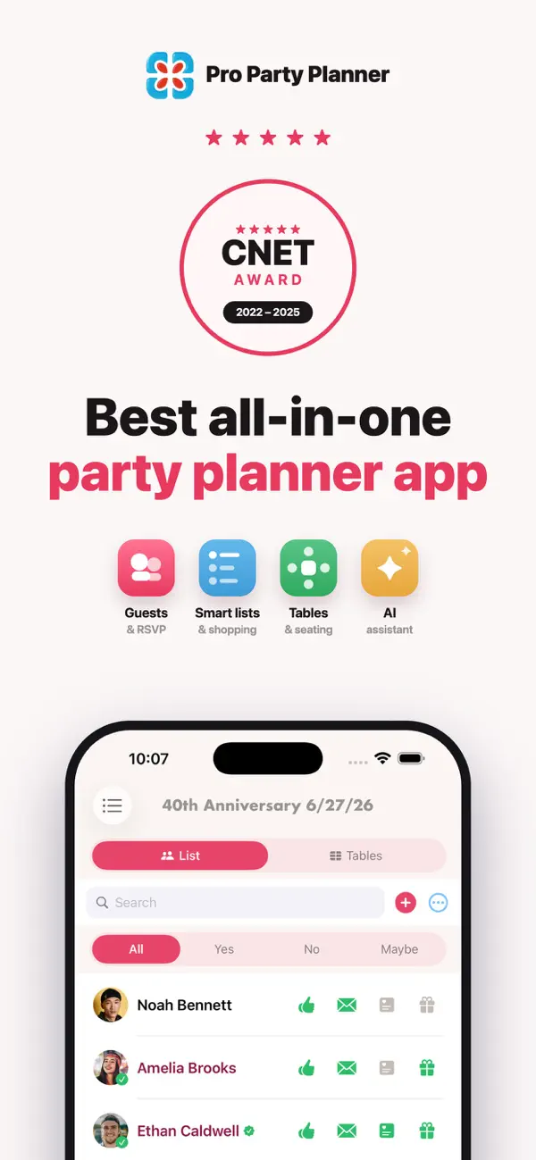 Pro Party Planner Screenshot 1