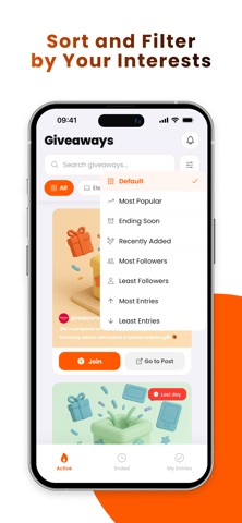 Upcoming Giveaways screenshot