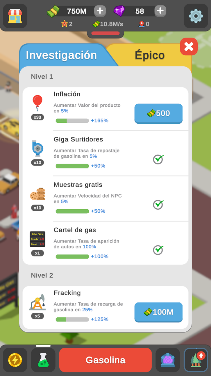 Idle Gas Station Tycoon iOS Mod IPA screenshot 3 - iOS game interface