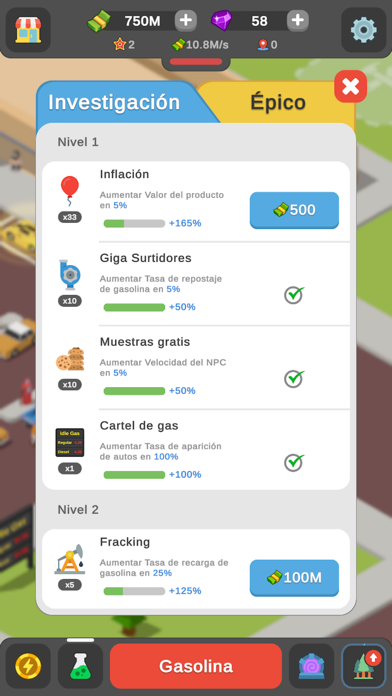 Idle Gas Station Tycoon iOS Mod IPA screenshot 3 - iOS game interface