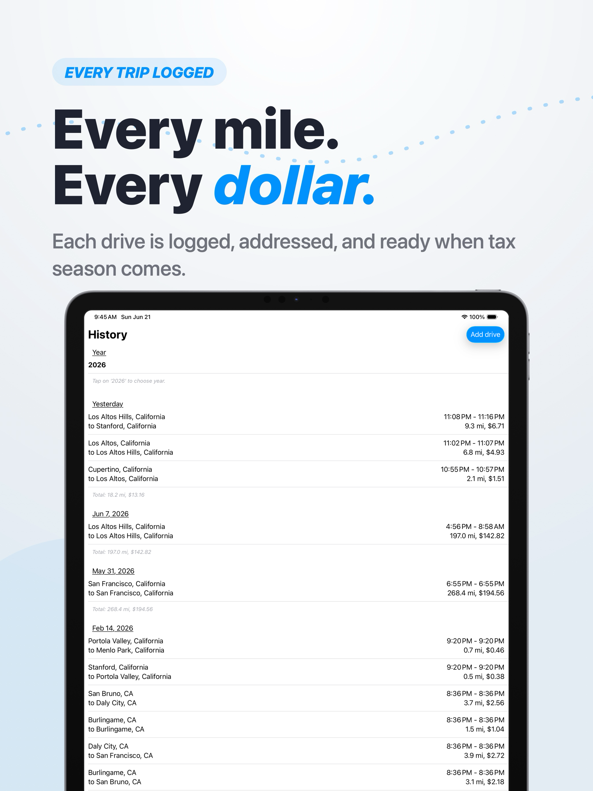Mileage Tracker & Log: Mileafy screenshot 9