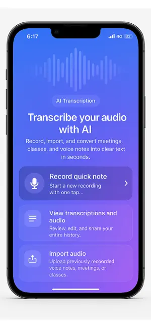 Transcribe Audio to Text AI screenshot 1