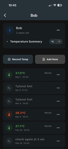 TemperTrack screenshot