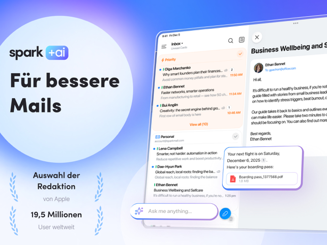 Spark Mail: KI-Mail-Assistent Screenshot