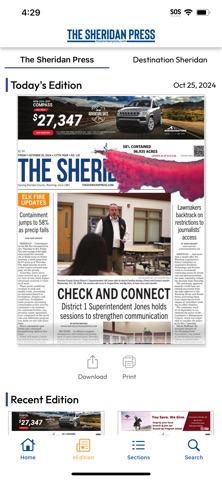 The Sheridan Press screenshot