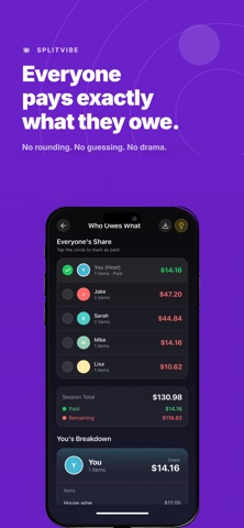 SplitVibe: AI Bill Splitter screenshot