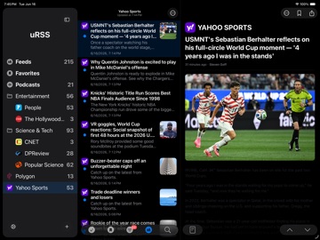 RSS, News & Podcasts - uRSS iPad screenshot 1