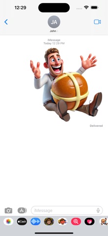 Hot Cross Bun Man Stickers screenshot