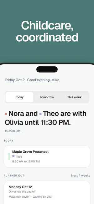 Milava: Childcare Schedule screenshot 1