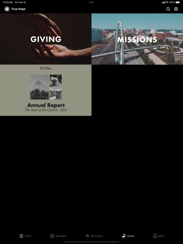 True Hope Church iPad screenshot
