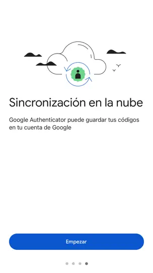 Captura de pantalla de Google Authenticator en iPhone 4