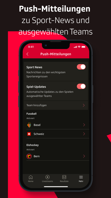 SRF Sport - Live Sport iPhone screenshot 7 - Sports app