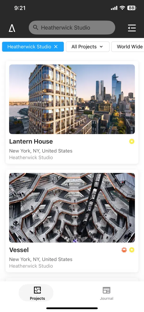Screenshot #1 pour Architizer: A+ Architecture