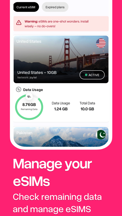 Superhero: eSIM Travel Data Screenshot