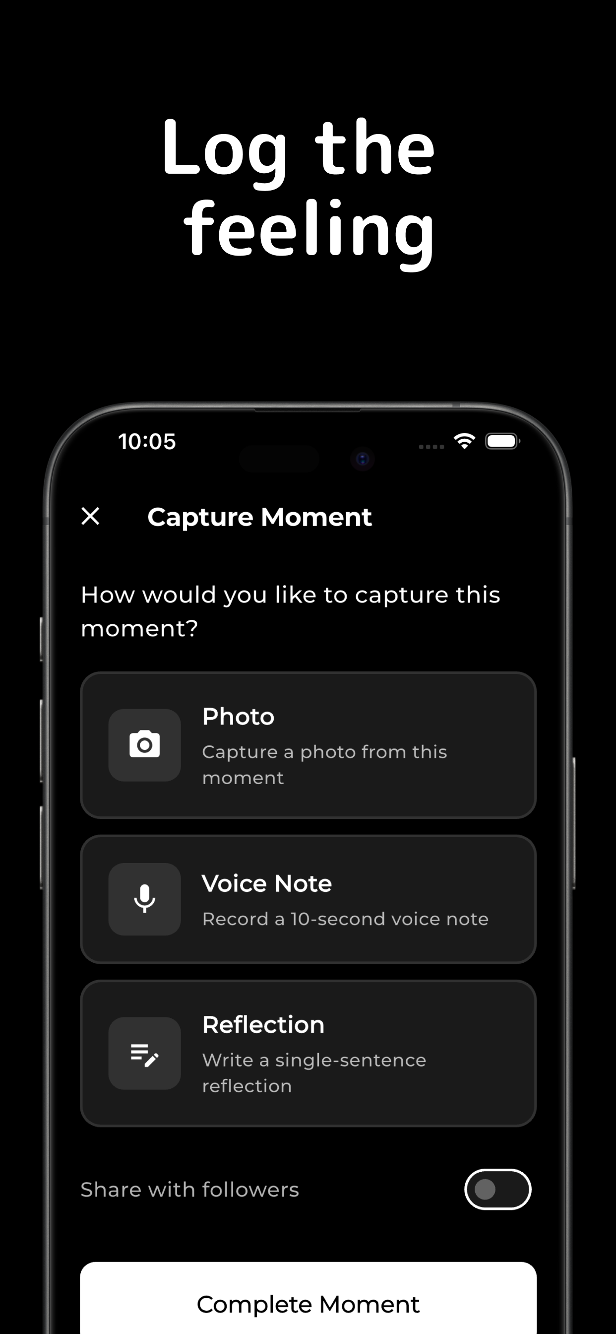 Moments: Log & Shared Reminder