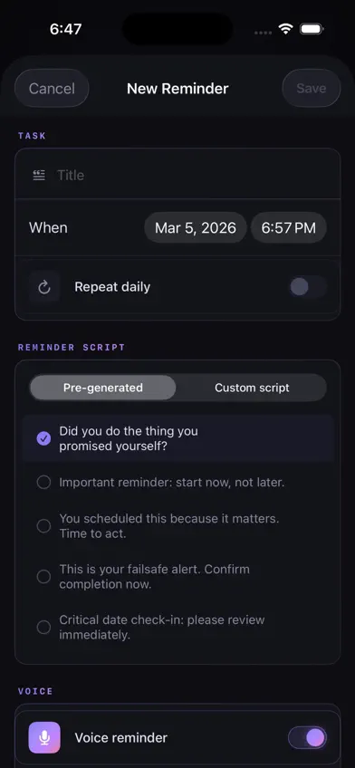DidYou? - Failsafe Reminders screenshot 3