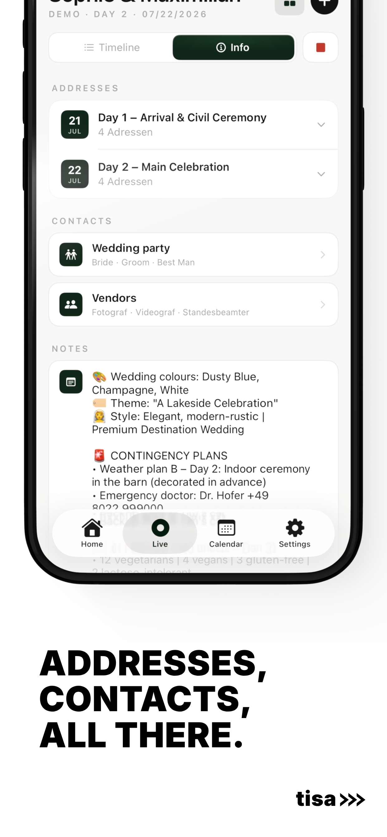 tisa – Wedding Day Timeline screenshot 7