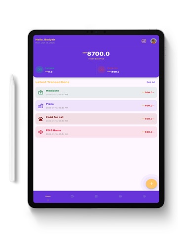 Flosy Fen - Expense Tracker iPad screenshot