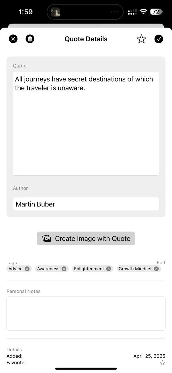 #2. QuoteStash (iOS) Ved: Aaron McCarthy
