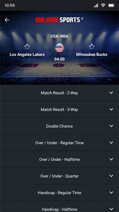 Milione Sports Screenshot