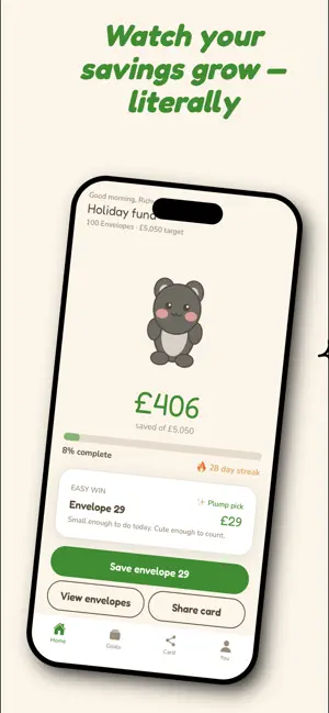 Plump: Savings Challenge screenshot 1