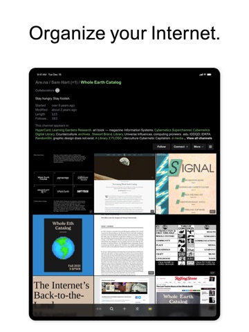 Are.na ipad screenshot 2
