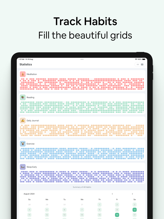 Habit Tracker - Habit Rewards iPad screenshot 2 - Productivity app