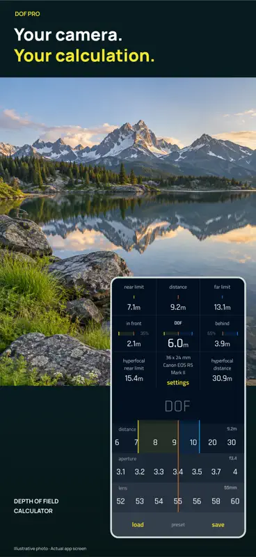 DOF Pro: Focus Calculator screenshot 5 of 5