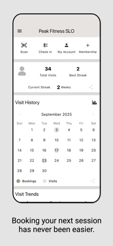 Peak Fitness SLO iPhone screenshot