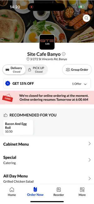 Site Cafe Banyo screenshot 2
