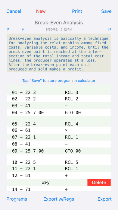 RPN-38 CX iPhone screenshot 4 - Productivity app