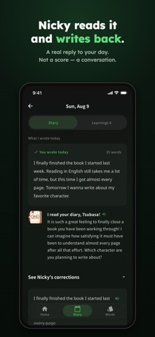 Studiary: AI English Diary Screenshot 2 of 6