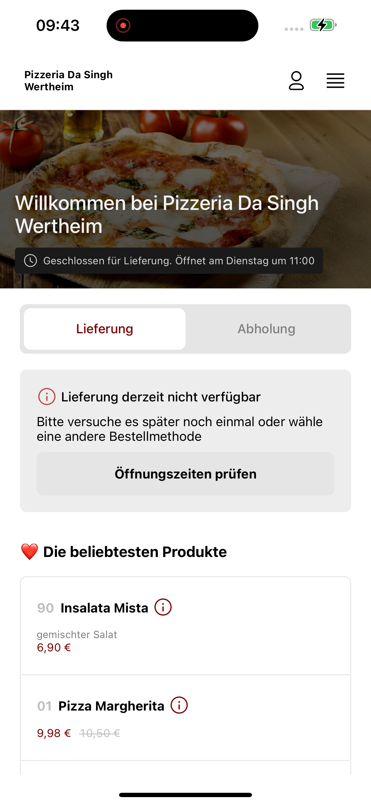 Pizzeria Da Singh Wertheim screenshot 6
