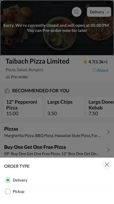 Taibach Pizza Limited Screenshot